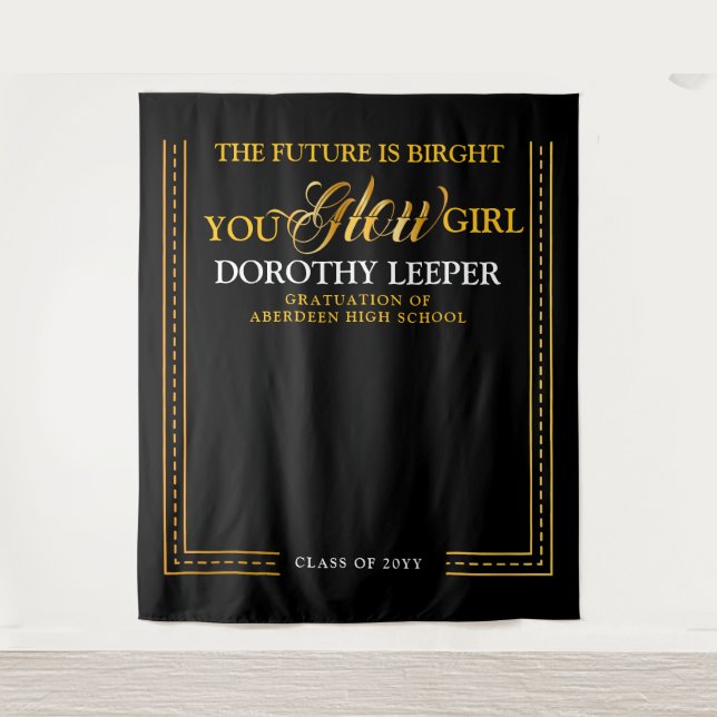 Tapiz Toque dorado Ilumina tu futuro. (Anverso)