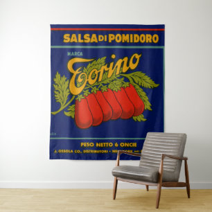 Tapiz Torino salsa di pomodoro aka tomate pasta print