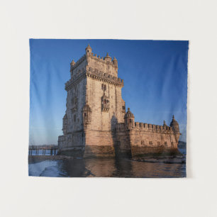 Tapiz Torre Belem al atardecer en Lisboa, Portugal