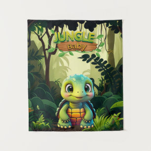 Tapiz Tortuga adorable amante caja tortuga zoológico ani