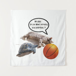 TAPIZ TORTUGA CAT Y BALONCESTO