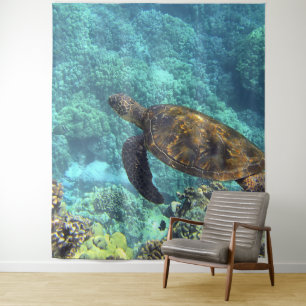 Tapiz tortuga en el mar