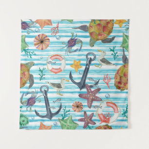 Tapiz Tortugas náuticas Patrón Starfish de Gavil