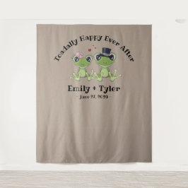 Tapiz ©Totalmente Feliz Después de Boda Rústica de Parej