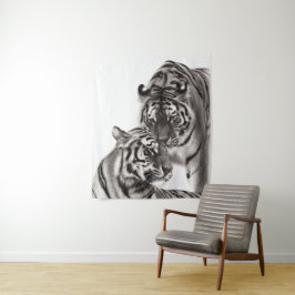 Tapiz Touch - Pintura de tigre original a mano