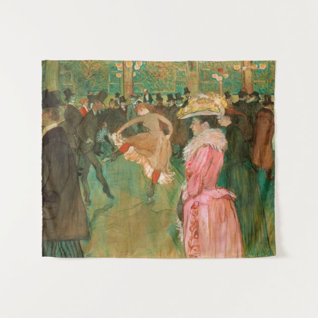 Tapiz Toulouse-Lautrec - En el Rouge, la danza (Anverso (horizontal))