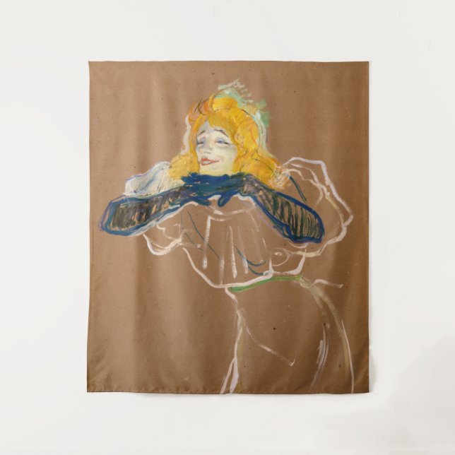 Tapiz Toulouse-Lautrec - Yvette Guilbert Singing (Anverso)