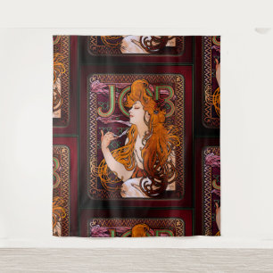 Tapiz TRABAJO de Alphonse Mucha Obra de arte Art Nouveau
