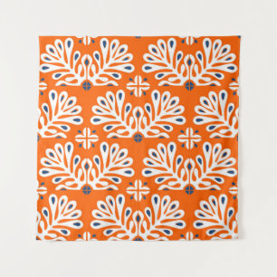 Tapiz Tradición escandinava: Mosaico étnico floral.