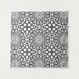 Tapiz Traditional sunflower batik pattern ornamentscroll