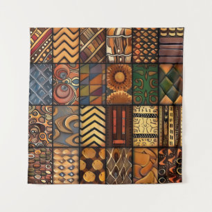 Tapiz Tráfico de arte de patrón tribal africano