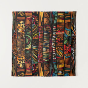 Tapiz Tráfico de arte de patrón tribal africano
