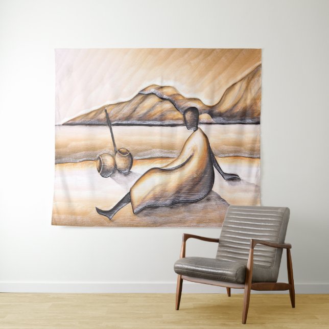 Tapiz Tráfico paisajístico africano (In situ (horizontal))