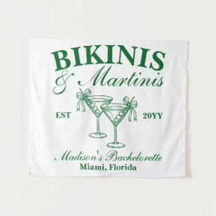 Tapiz Trajes de Baño Personalizados y Martinis para Desp