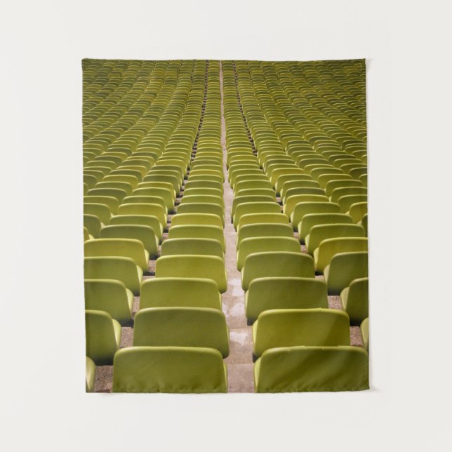 Tapiz Trama de silla amarilla vacía (Anverso)