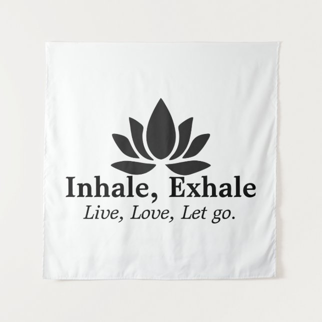 Tapiz Tranquil Lotus: Inspiración inhalatoria y exhalado (Anverso)