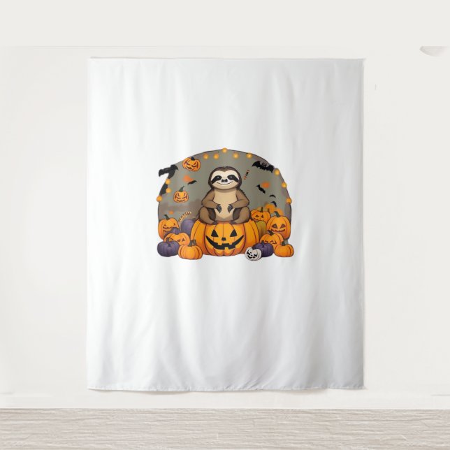 Tapiz Traslado clásico de esloth-o-ween (Anverso)
