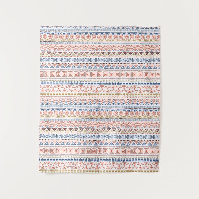 Tapiz Trazado de patrón azteca (Anverso)