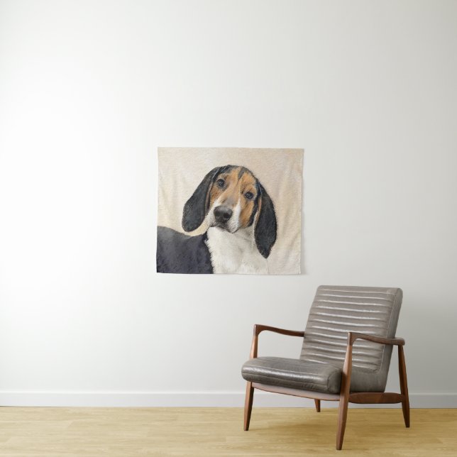 Tapiz Treeing Walker Coonhound Painting - Arte original (In situ (horizontal))
