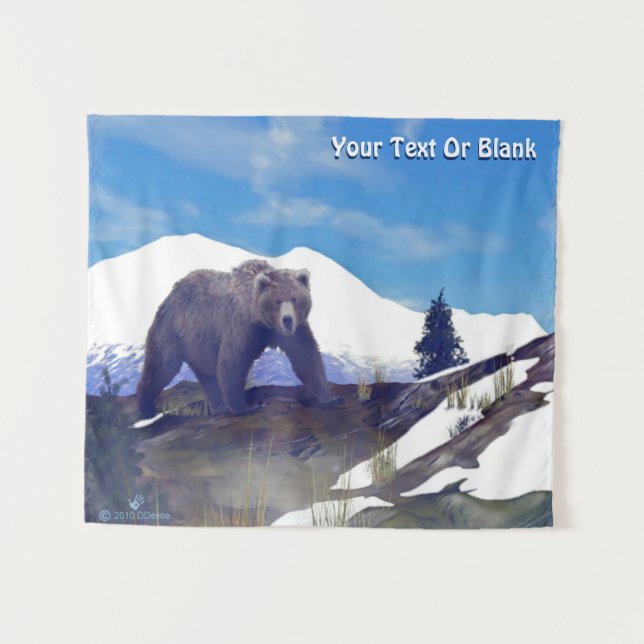 Tapiz Treeline Grizzly (Anverso (horizontal))
