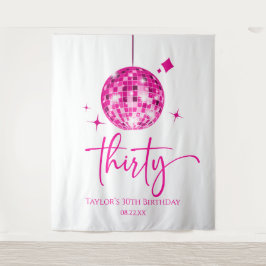 Tapiz Treinta discoteca rosada Fiesta 30 cumpleaños