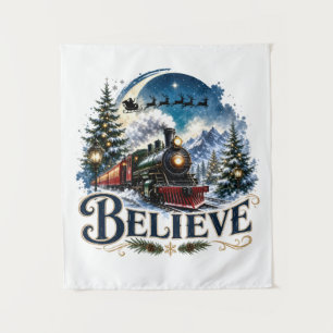 Tapiz Tren de Navidad Believe