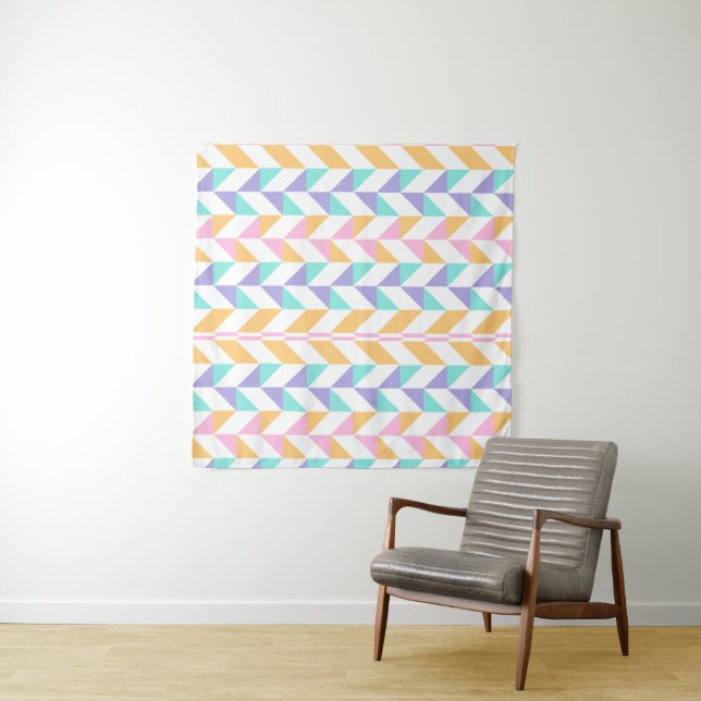 Tapiz Trendy Colorful Geometric Shapes – Modern Style   (In situ (horizontal))