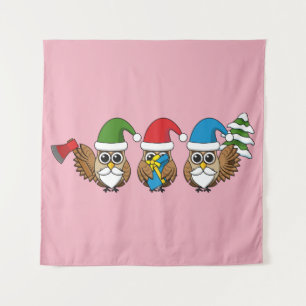 Tapiz Tres graciosos Navidades Gnome Owes