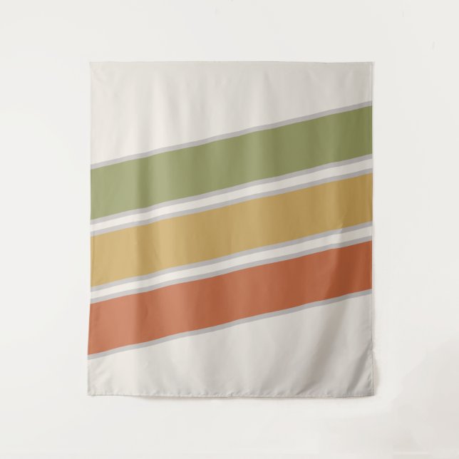 Tapiz Tres rayas modernas de mediados del siglo (Anverso)