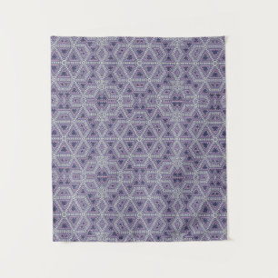 Tapiz Trian violeta kaleidoscopio abstracto de mosaico s