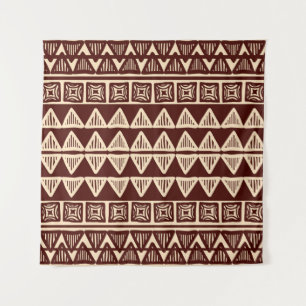 Tapiz Tribal a rayas: Obra de arte fundamental.