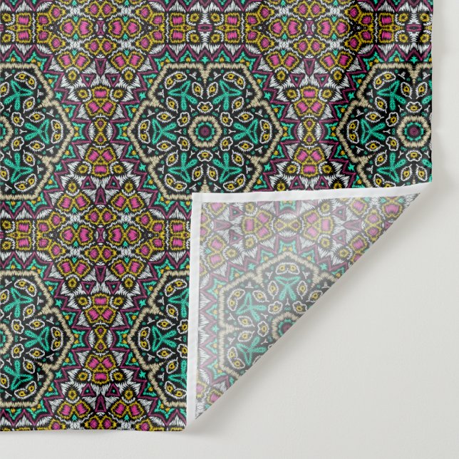 Tapiz Tribal de bordados sin mar etno boho ornamental t (Detalle)