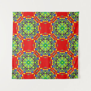Tapiz Tribal de Mandala: Ilustracion vintage sin foco