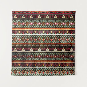 Tapiz Tribal Grunge: Patrón Ethno Retro