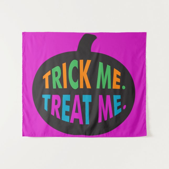 Tapiz Trick me trata, Halloween multicolor (Anverso (horizontal))