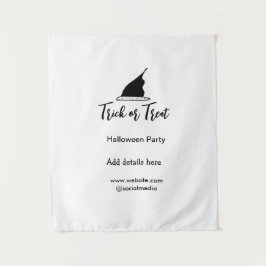 Tapiz Trick o tratar la fiesta de Halloween gorra negro 