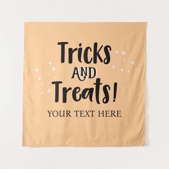 Tapiz Tricks and Treats Halloween party Backdrop  (Anverso)