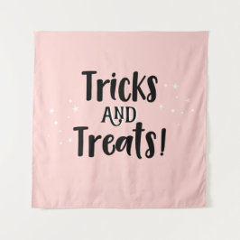 Tapiz Tricks and Treats Halloween pink Backdrop party