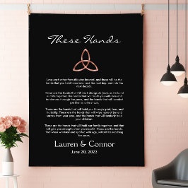 Tapiz Trinidad Celta Knot Boda irlandés vota ayuno manua