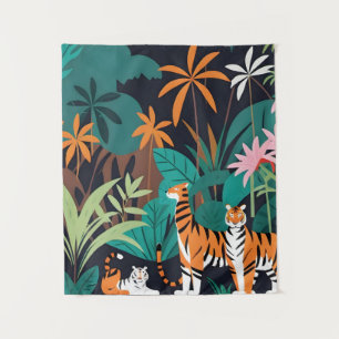 Tapiz Trio de tigre tropical