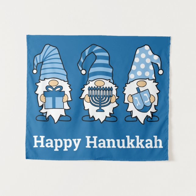 Tapiz Trio Hanukkah Gnomes (Anverso (horizontal))