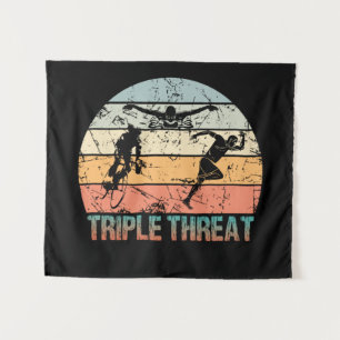Tapiz Triple amenaza - Atleta Triatlón