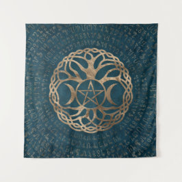 Tapiz Triple diosa lunar con pentagrama