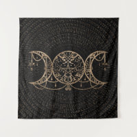 Triple luna - Triple diosa dorada y negra