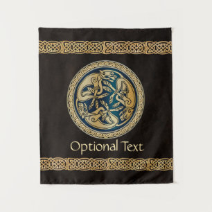 Tapiz Tríptica de obturación de lobo celta