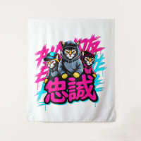 Tripulación de gatos japoneses urbanos - Arte de p