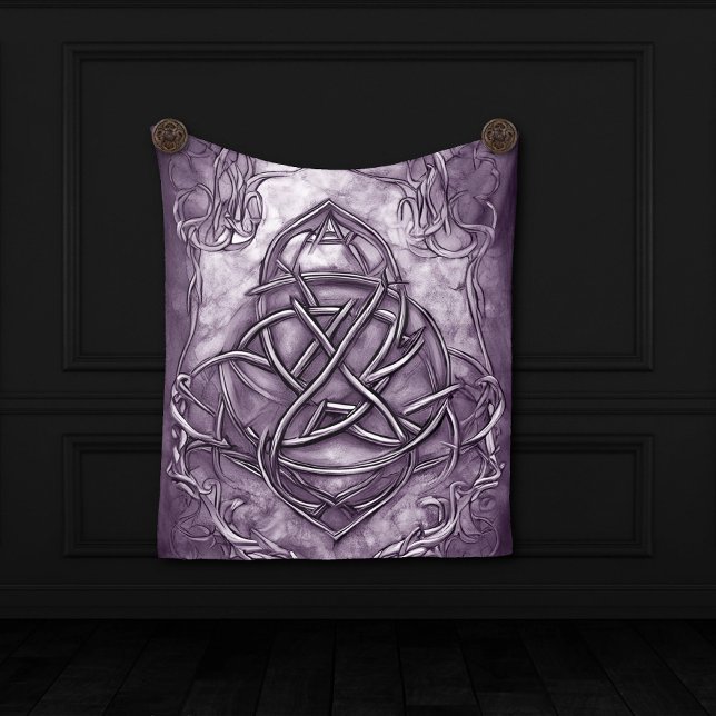 Tapiz Triquetra Trinity Knot Lavender Purple Faux Metali (Subido por el creador)