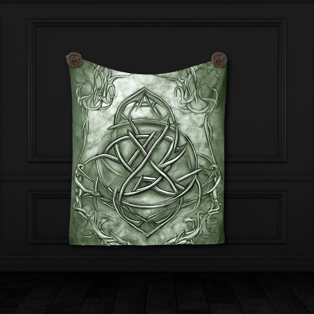 Tapiz Triquetra Trinity Knot Sage Green Faux Metálico (Subido por el creador)