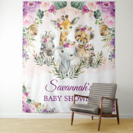 Tapiz Tropical Jungla Floral Animales Salvajes Baby Show