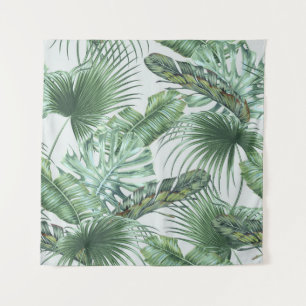 Tapiz Tropical palm leaves, monstera, banana leaf, jungl